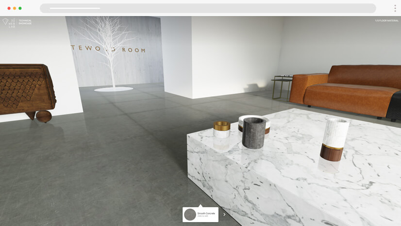 3D vitrual reality website design example