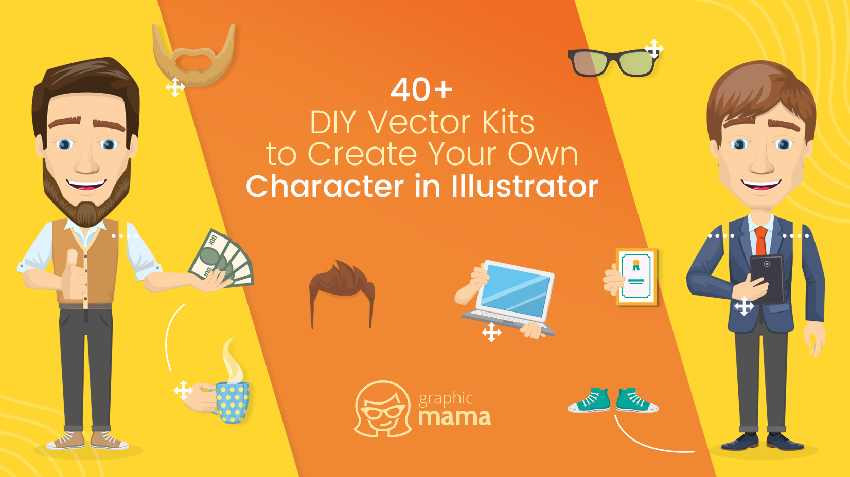 40+ DIY Vector Kits to Create Your Own Character in Illustrator