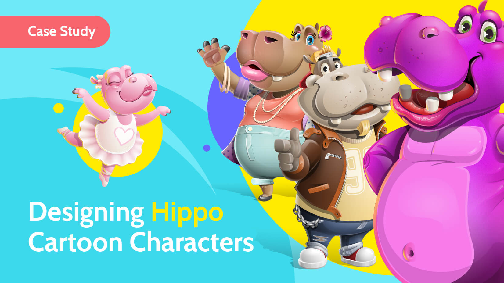 Designing Hippo Cartoon Characters: a Case Study by GraphicMama