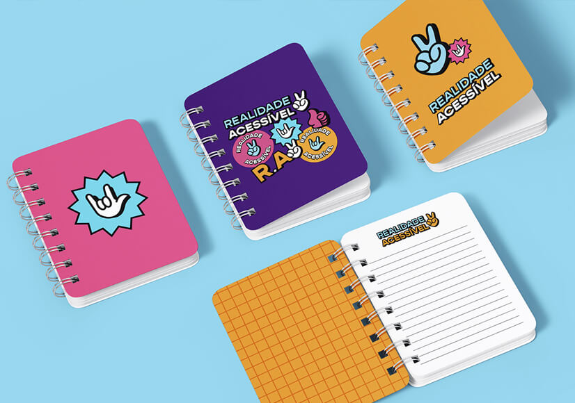 Colorful retro notebook design examples