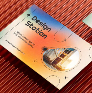 Creative business card design in 2024 with abstract gradients