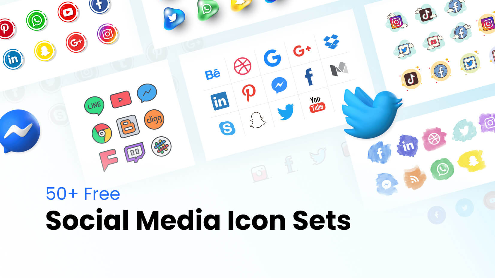 Free vector social media icon sets