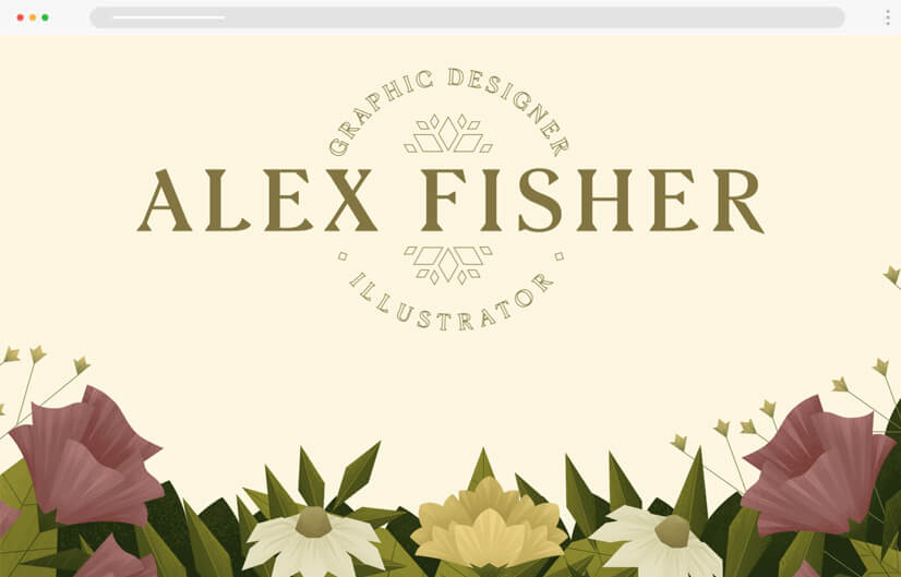 Graphic designer illustrator website portfolio