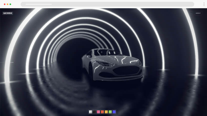 Great example of website with 3D space car concept