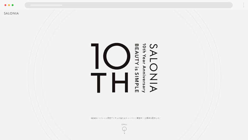 Great monochrome website with modern simple design