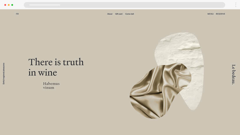 Great stylish website design with minimilistic style