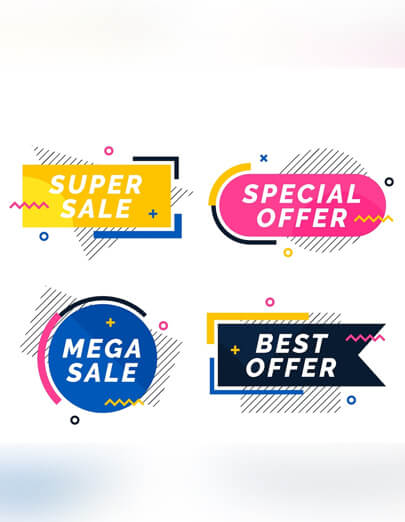 Memphis sale banner template examples offer template