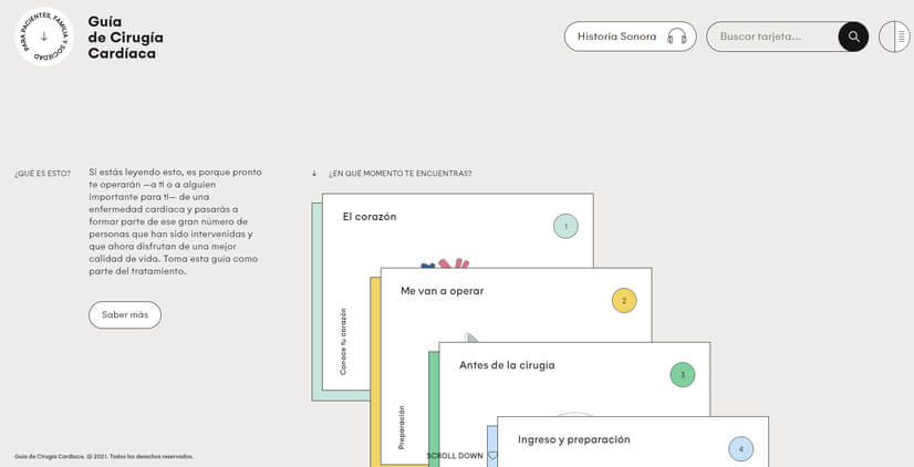 Retro geometry website design example - guiacirugiacardiaca