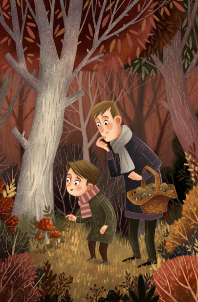 Cartoon Style Illustrations Autumn by Jesus Lopez