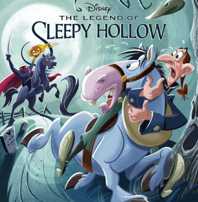 Children Book Illustration Styles Cartoon Style The Legend of Sleepy Hollow Disney Classic by Cara Stevens Author Golden Books Illustrator