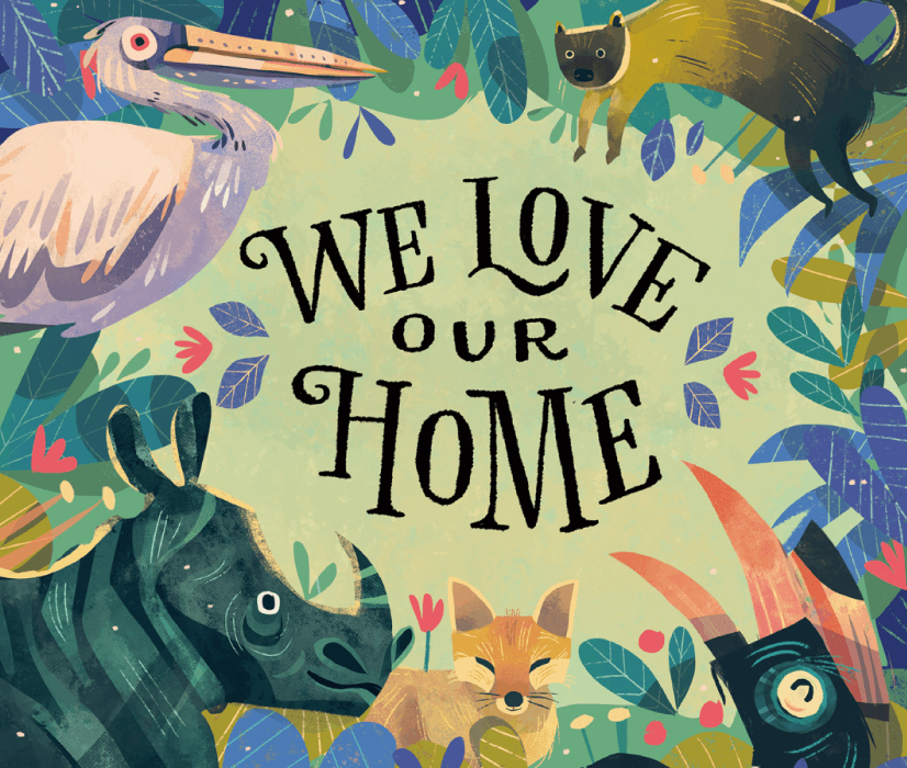 Art Children's Book Cover: We Love Our Home Picture Book Illustrations by Chaaya Prabhat