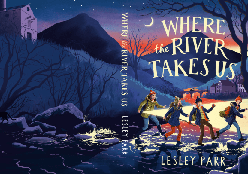 Inspirational Child Book Cover Art - Where the River Takes Us Book Cover Illustration by David Dean