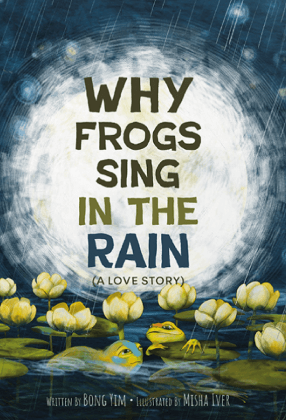 Watercolor Children Book Cover Art - Why Frogs Sing in the Rain by Misha Iver