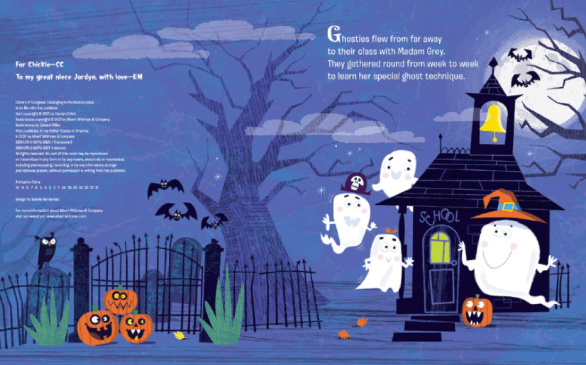 Whimsical Illustration Style Chidlren's Books How to Haunt a House Picture Book by Carolyn Crimi Author Edward Miller llustrator